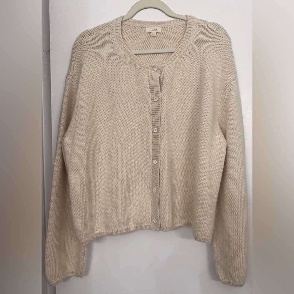 OZMA Everyday Cardigan Baby Alpaca Cream Size M/L